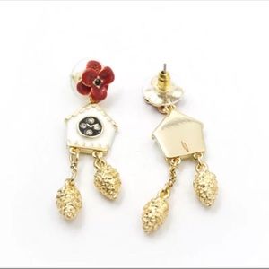 New Kate Spade New York Small Gold House Earrings